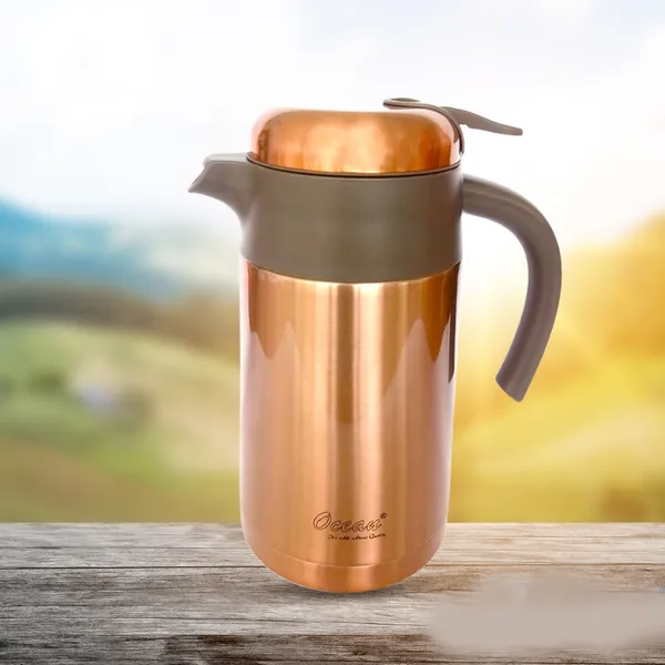 Ocean 1100ml Shining Stylish Elegant Design Jug Flask – Capacity: 1.0 L (1000 ml), Color: Brown – View 3