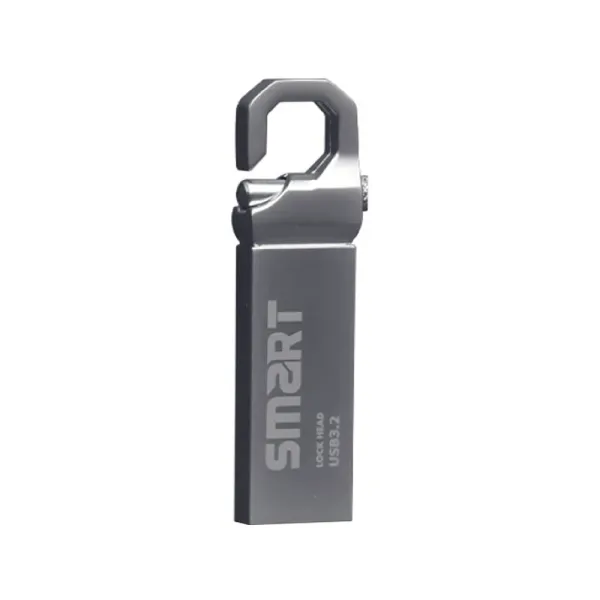 Smart Lock Head 64GB USB 3.2 Silver Metal Body Pen Drive – Storage Capacity: 64 GB – View 1