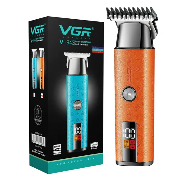 VGR V-943 Professional Hair Trimmer – Color: Orange – View 2