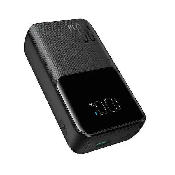 JOYROOM JR-PBC07 Lightning Dual Cables 30W Mini Power Bank – Color: Black – View 3