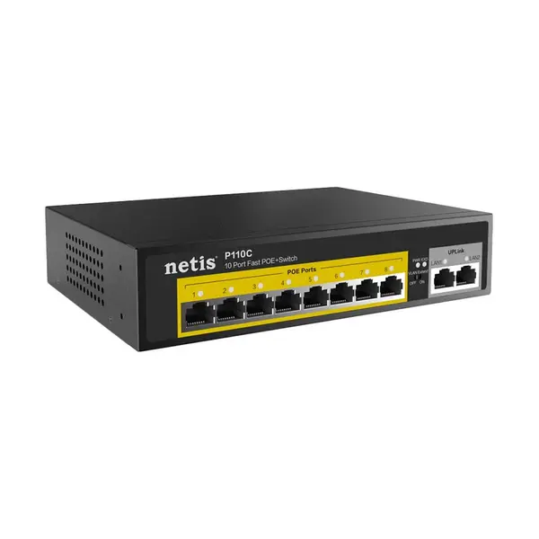 Netis P110C 8POE+2RJ45 10 Ports Standard Poe Switch – View 2