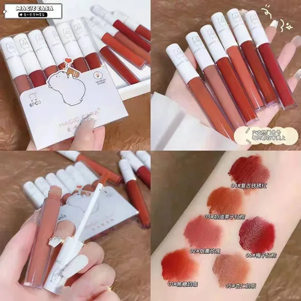 Magic Casa Velvet Matte Stunning Shades 6pc Lipstick Set – View 4