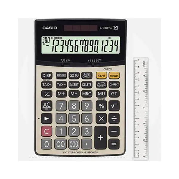 Casio DJ-240DPLUS Check and Recheck Desktop Calculator – View 2