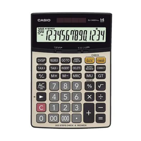 Casio DJ-240DPLUS Check and Recheck Desktop Calculator – View 1