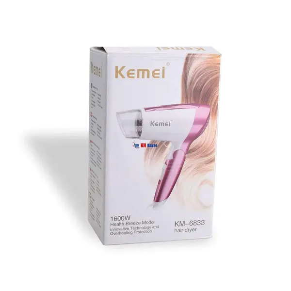Kemei KM-6833 1600W Foldable Hair Dryer for Women – View 4