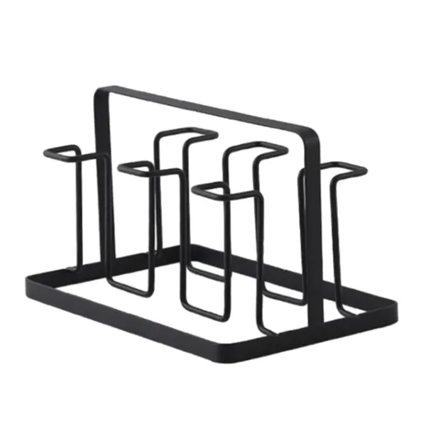 6-Tier Hanging Cup Rack Iron Drying Shelf Kitchen Drainer Storage Holder – View 1