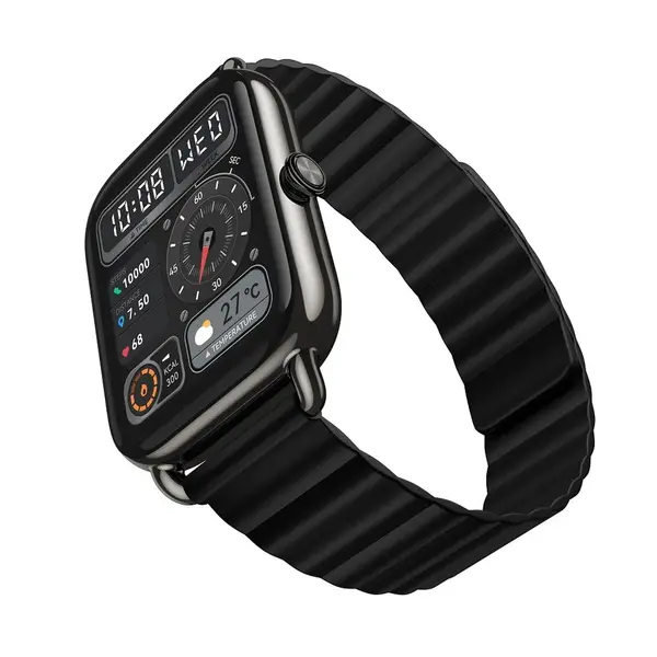 Haylou RS4 Plus AMOLED Smartwatch with spO2 – Color: Black – View 3