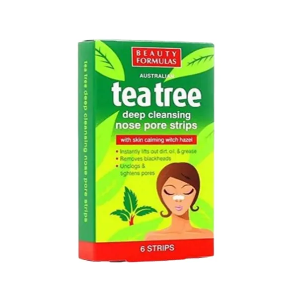 Beauty Formulas Tea Tree Deep Cleansing Nose Pore Strips – 6pcs – View 1