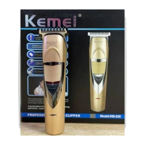 Kemei KM-235 Professional Stainless Steel Hair Trimmer For Men – Color: Gold – View 3