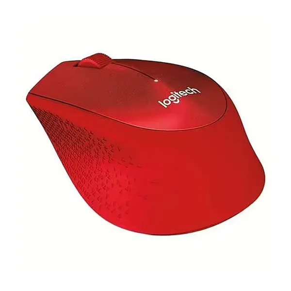 Logitech M330 SILENT PLUS Wireless Mouse – Color: Red – View 2