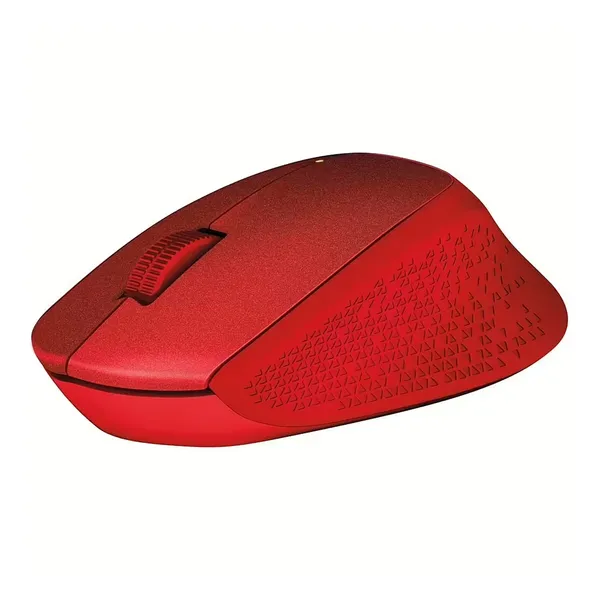 Logitech M330 SILENT PLUS Wireless Mouse – Color: Red – View 3