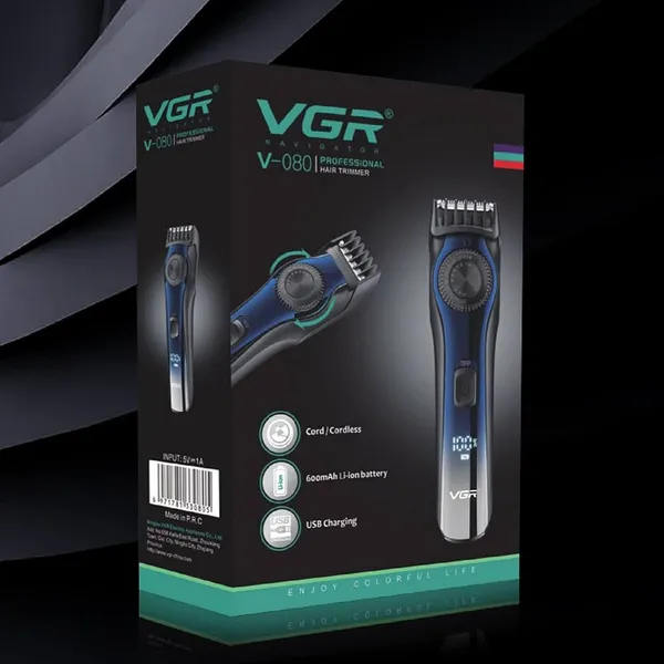 VGR V-080 2 In 1 Rechargeable Hair Beard Trimmer For Men – View 4