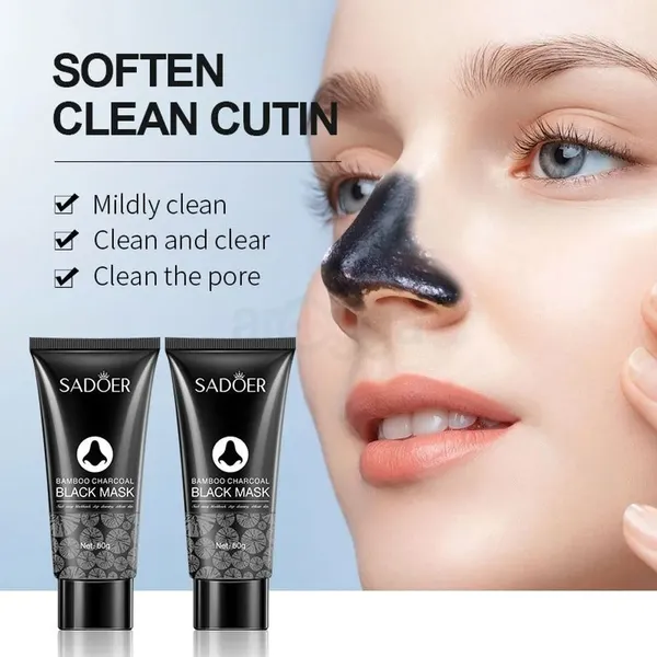 Sadoer Bamboo Charcoal Deep Cleaning Black Face Mask - 60g – View 3