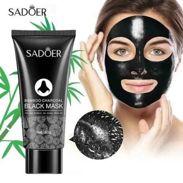 Sadoer Bamboo Charcoal Deep Cleaning Black Face Mask - 60g – View 2