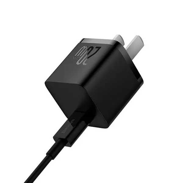 Baseus Superior Series USB-C 20W Charger with Lightning Cable  – Color: Black – View 3