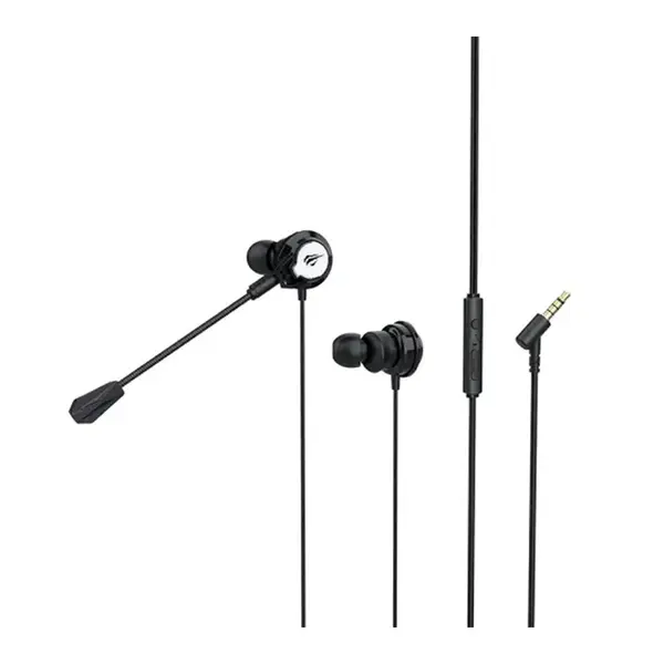 Havit GE02 Dual Microphone Hd Gaming 3.5mm Wired Earphone – Color: Black – View 1
