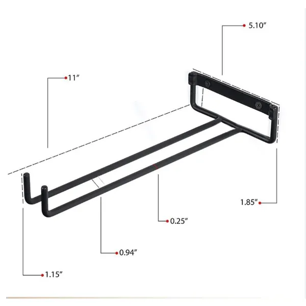 Stemware Hanging Rack Glass Holder Storage Shelf Cup Hanger – View 3