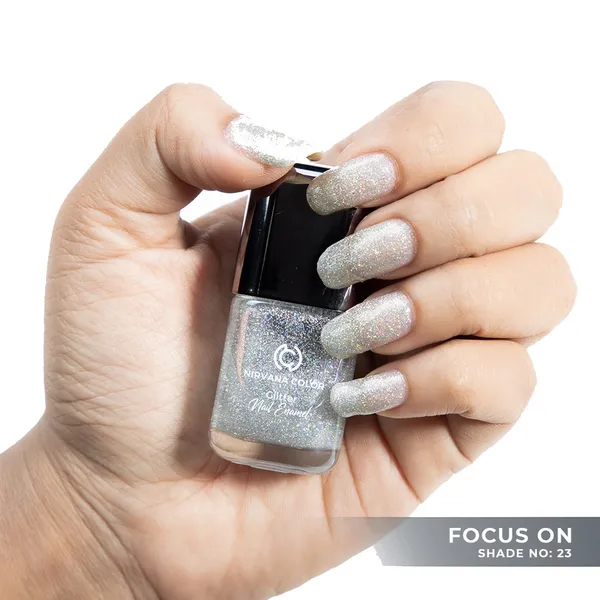 Nirvana Color Glitter Nail Enamel Focus On 23 Nail Polish – View 1