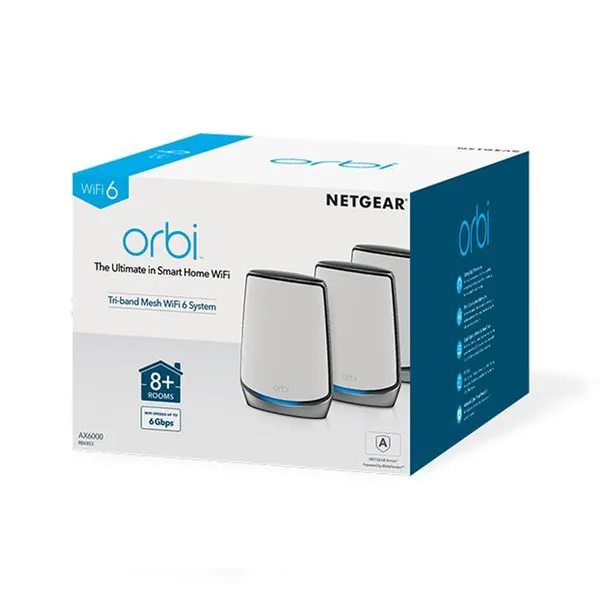 Netgear ORBI RBK853 AX6000 Tri-Band Mesh Router (3-Pack) – View 4
