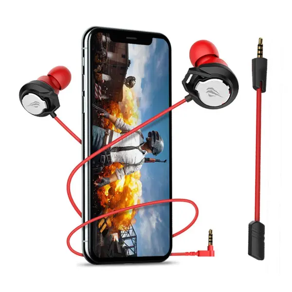 Havit GE02 Dual Microphone Hd Gaming 3.5mm Wired Earphone – Color: Red – View 5