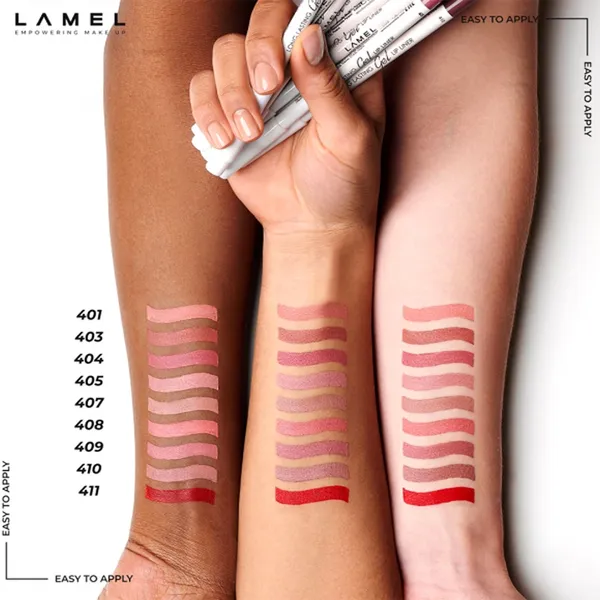 Lamel Long 409 Caramel Weightless Long Lasting Gel Lip Liner – View 4