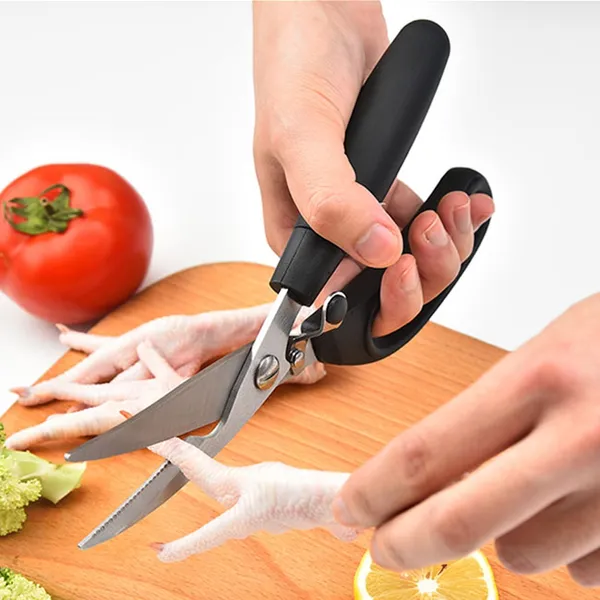 Multifunction Long Lasting Stainless Steel Kitchen Scissors – Color: Black – View 2