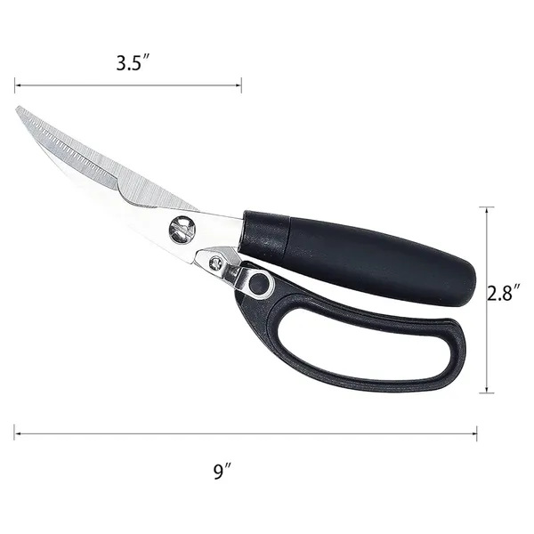 Multifunction Long Lasting Stainless Steel Kitchen Scissors – Color: Black – View 3