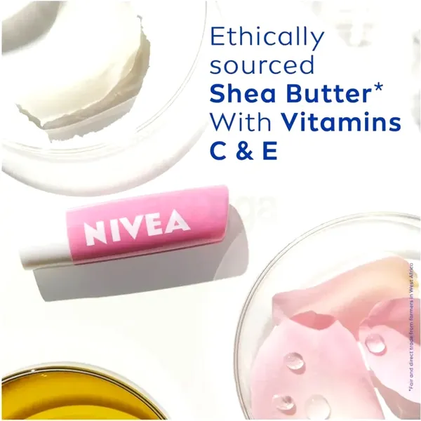 Nivea 24h+ Moisture Travel-friendly Stick Soft Rose Lip Balm – View 3