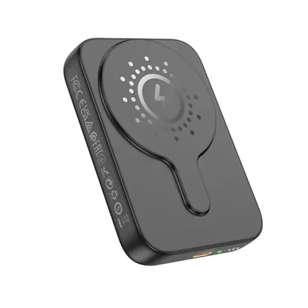 HOCO J117A Magnetic Wireless 10000mAh Fast Charging Power Bank – Color: Black – View 1