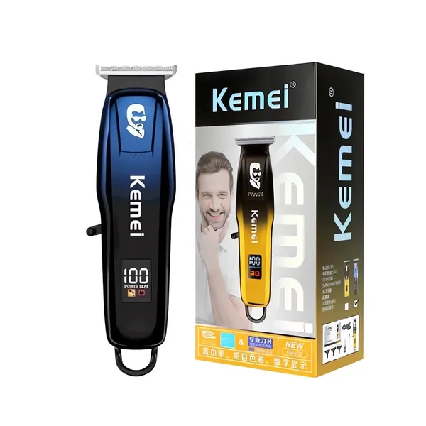 Kemei KM-J03 Professional Hair Clipper and Beard Trimmer for Men – Color: Blue – View 3