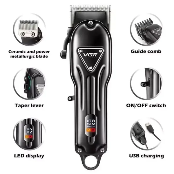 VGR V-298 Professional Hair Trimmer – View 4