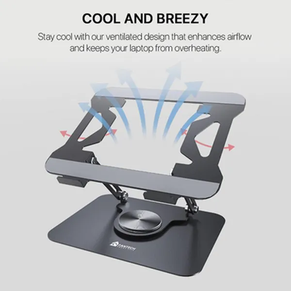 Fantech NS10 Adjustable Angle Foldable Laptop Stand – Color: Black – View 4