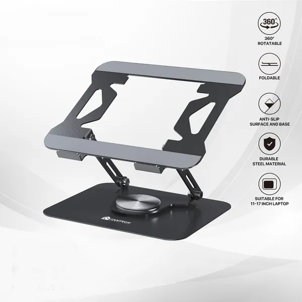 Fantech NS10 Adjustable Angle Foldable Laptop Stand – Color: Black – View 3