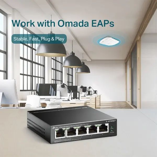 Tp-Link TL-SF1005LP 5-Port 10/100Mbps Network Switch – View 3