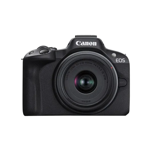 Canon EOS R50 with RF-S18-45mm F5-7.1 IS STM Lens Mirrorless Camera – View 1