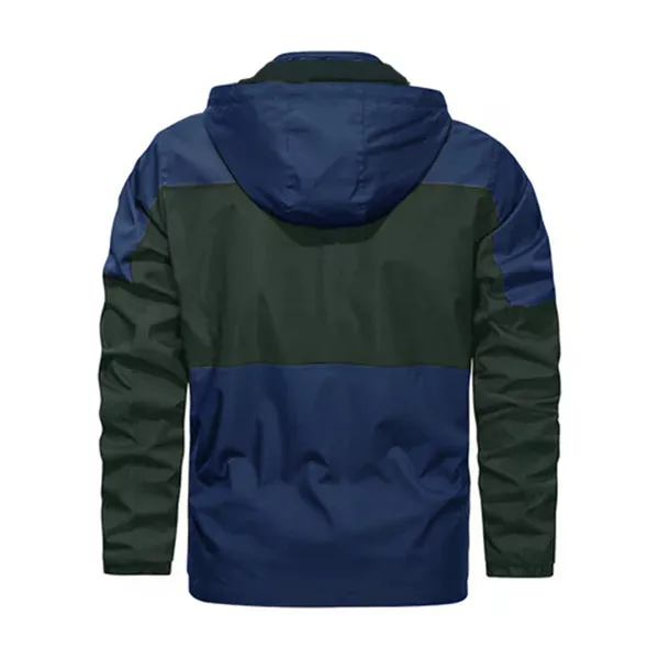 High Quality Jacket Men Zip Up Color Jackets Navy Blue – Color: Green, Size: M – View 2