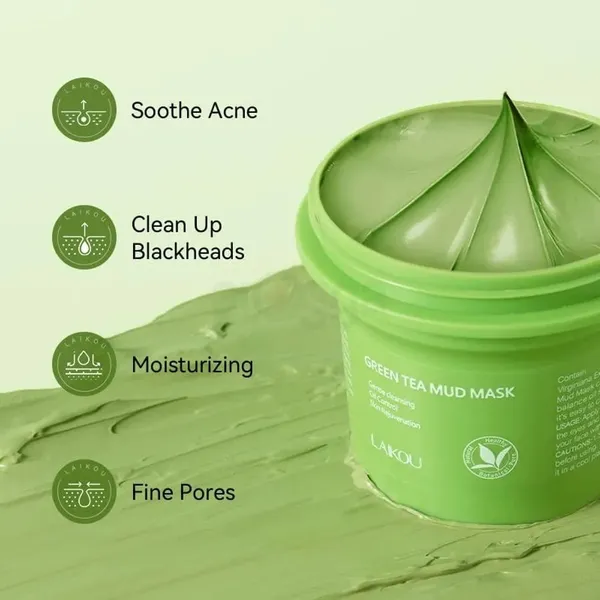 LAIKOU Green Tea Blackhead Removal Smooth Skin Mask 100g – View 5