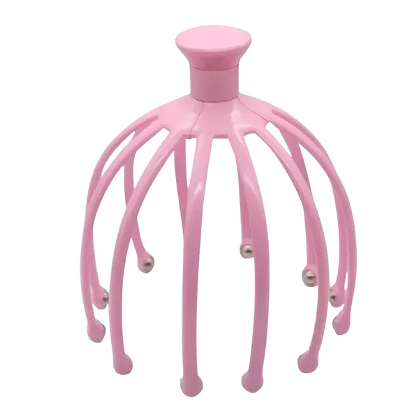 Non-Electric Head & Neck Stress Relief Claw Massager – Color: Pink – View 1