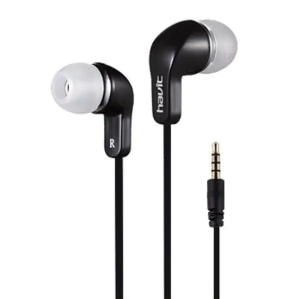 Havit E19P 3.5mm Wired Earphone – Color: Black – View 2