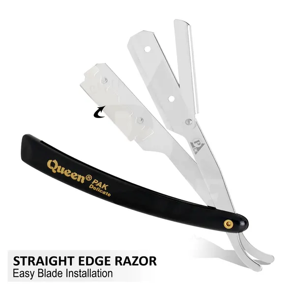 Queen Stainless Steel Professional Barber Straight Edge Shaving Razor – View 3
