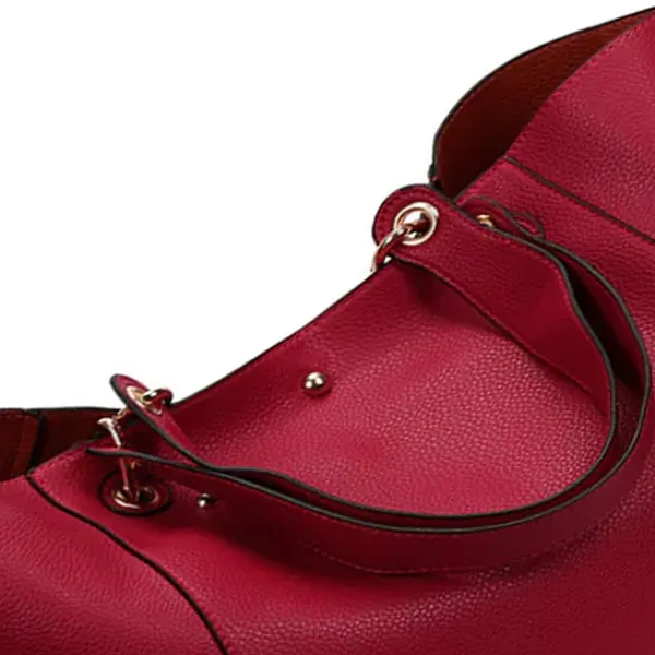Retro Long-lasting PU Leather Crossbody Shoulder Bag For Women – Color: Pink – View 3