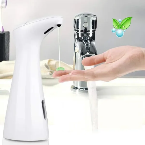 Automatic Infrared Induction Foam Hand Wash Actuated Liquid Soap Dispenser Hand Sanitizer Machine – Color: White – View 2