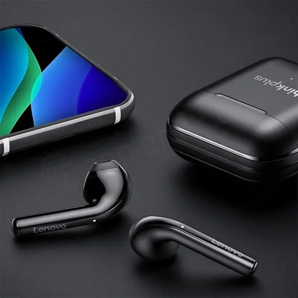 Lenovo LP2 TWS Wireless Bluetooth Earbuds – Color: Black – View 4