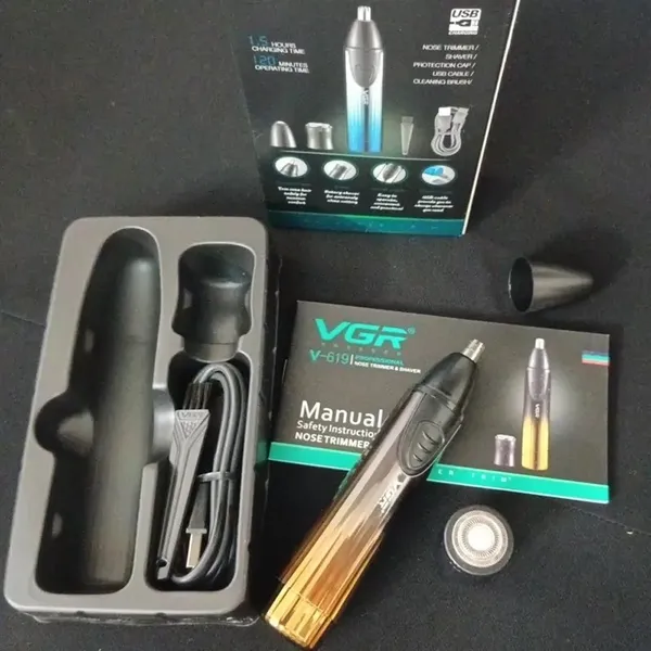 VGR V-619 Professional 2-in-1 Nose Trimmer and Grooming Kit for Men and Women – View 5