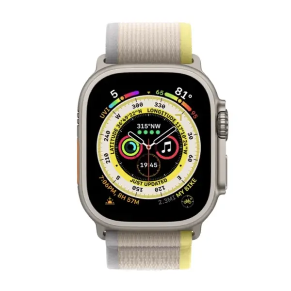 Apple Watch Ultra Titanium Case with Trail Loop GPS + Cellular – Color: Yellow – View 2