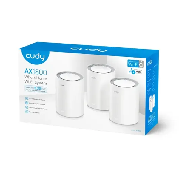 Cudy M1800 AX1800 Dual Band Mesh Router (3 Pack) – View 3