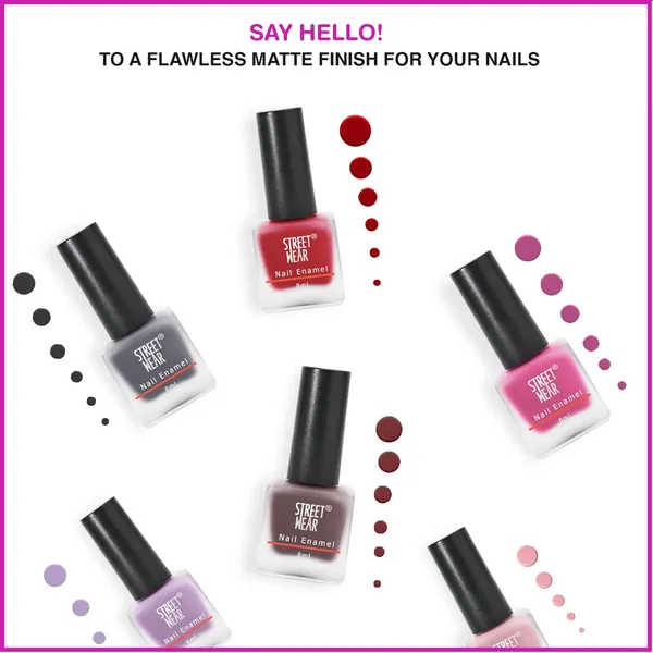 Street Wear Matte Long Lasting Nail Enamel Pink Petal Nail Polish – View 3