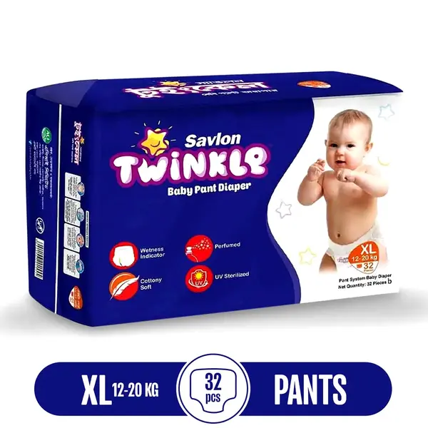 Twinkle Advanced Leakage Guard Pant System Baby Diaper – Quantity: 32 pcs – View 2