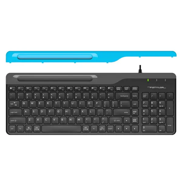 A4TECH FK25 Fstyler Wired Keyboard with Mobile Stand – Color: Black – View 1
