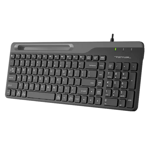 A4TECH FK25 Fstyler Wired Keyboard with Mobile Stand – Color: Black – View 3